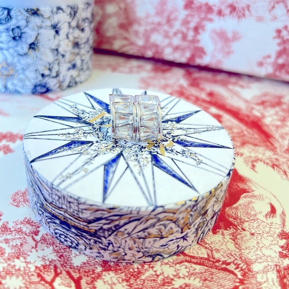 DIOR Pierced Earrings “Timeless Diamanté” Authentic Christian Dior - Picture 1 of 10